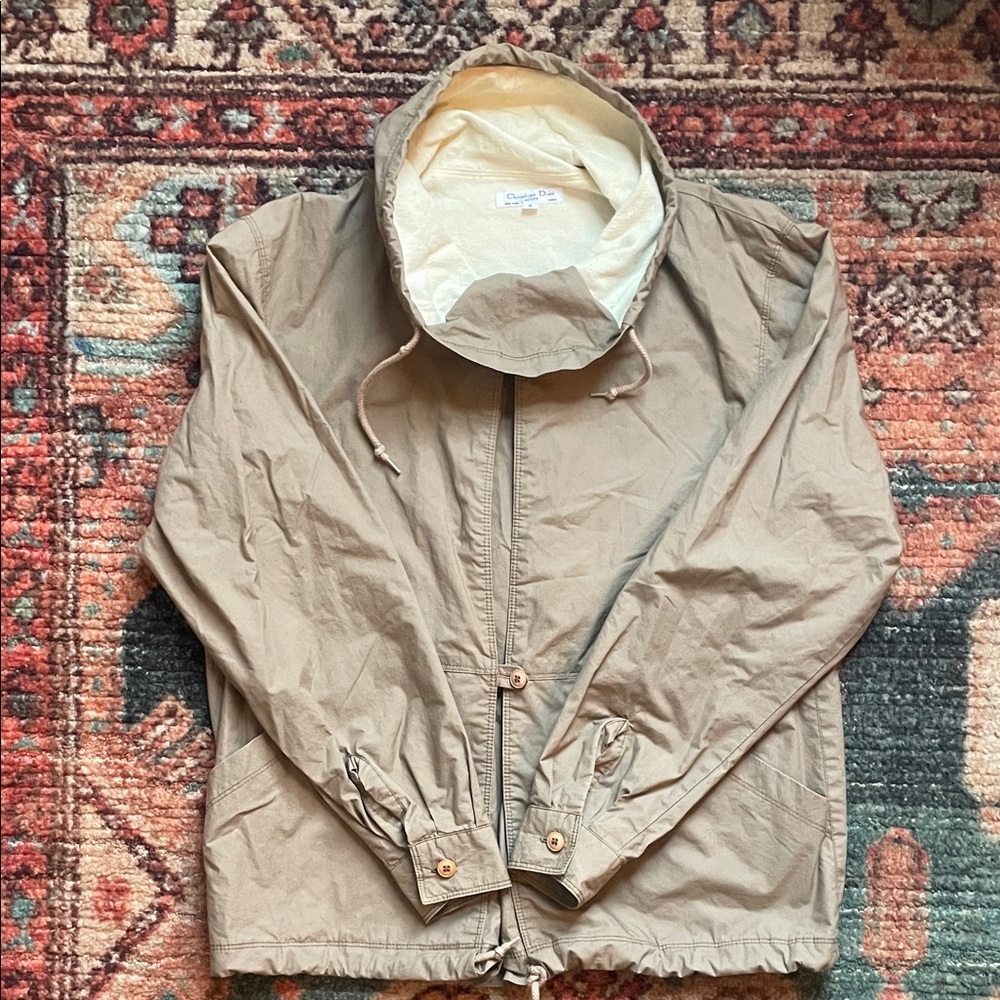 Vintage Christian Dior Actifs Hooded Windbreaker Jacket Size S